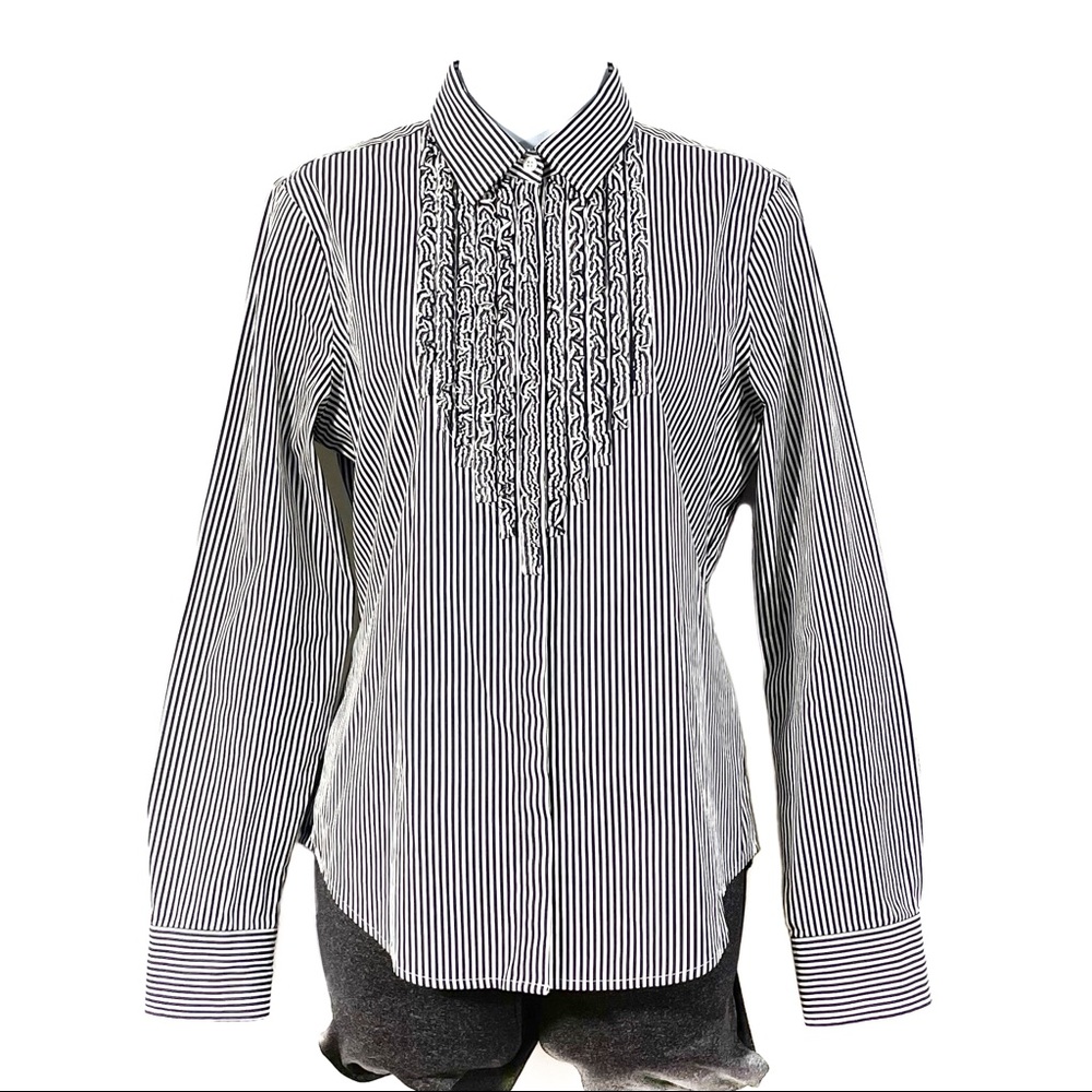 Lauren Ralph Lauren tuxedo style blouse size M